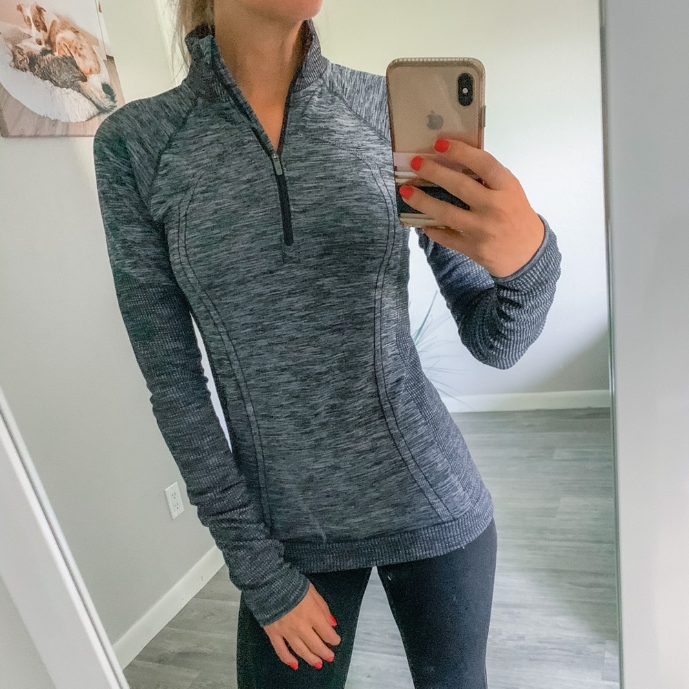 Lululemon Running Jacket Black And Gray Size 4